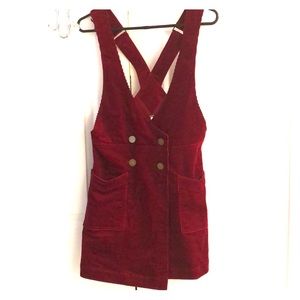Free People Red corduroy Romper